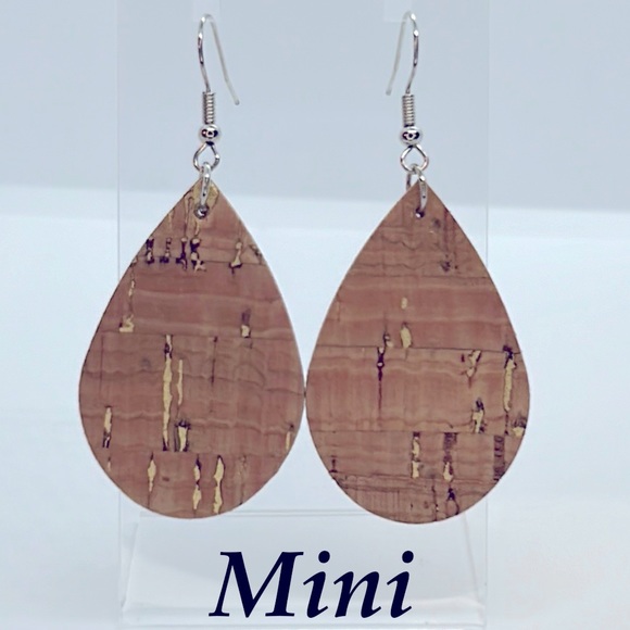 Jewelry - Mini Faux Leather Teardrop Earrings